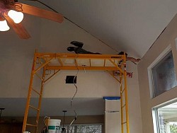 Cutting in the ceiling with paint