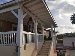 Patio cover over water