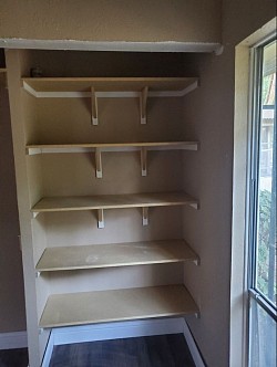 Installing closet shelves